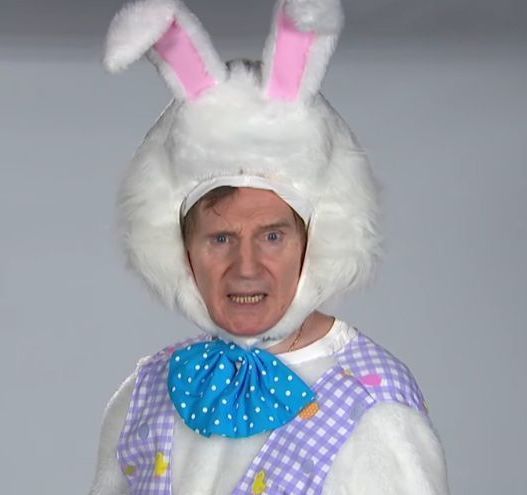 WATCH: Liam Neeson takes his Easter Bunny audition very seriously