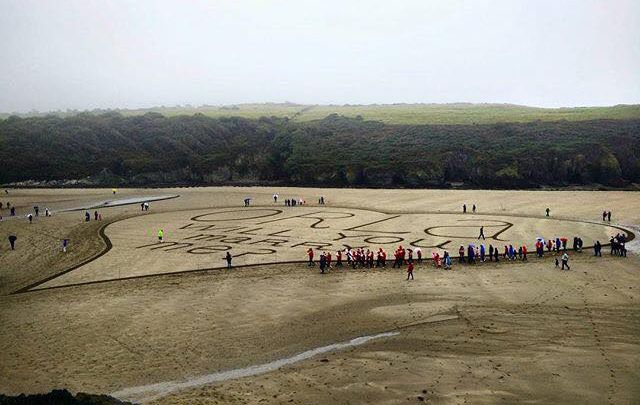 Sand art created by Sean Corcoran of The Art Hand.