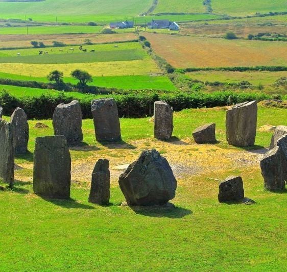 The ancient stone circles and dolmens scattered across Ireland