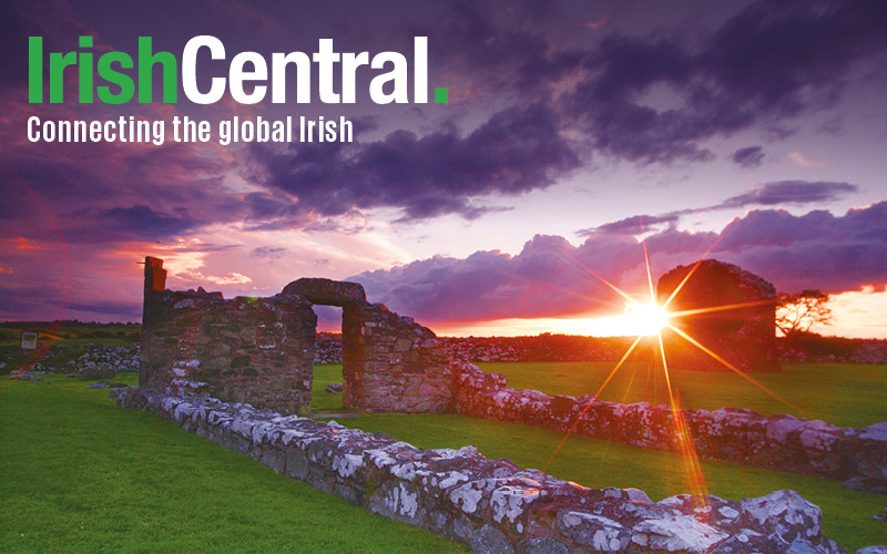 Surfing against a backdrop of ancient ruins in Co. Sligo