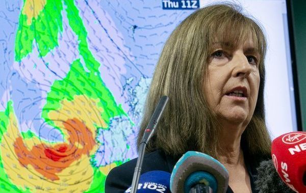 Head of Forecasting at Met Éireann Evelyn Cusack briefing the media ahead of storm Lorenzo as it progresses across the Atlantic.