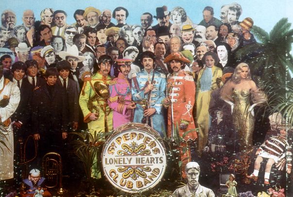 The Beatles, Sgt Pepper\'s Lonely Hearts Club Band record cover.