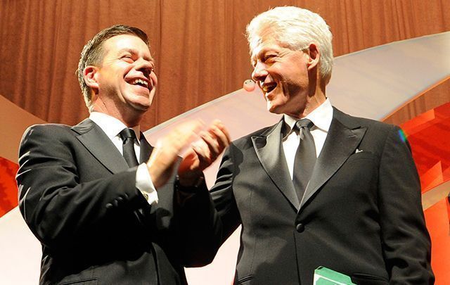 Declan Kelly and Bill Clinton. 