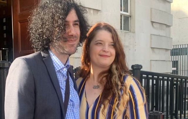 Emma DeSouza, from Magherafelt, Co Derry, and her American husband, Jake.