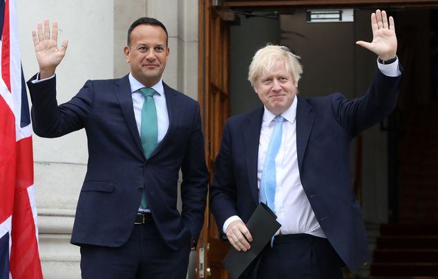 Taoiseach Leo Varadkar and British Prime Minister Boris Johnson.