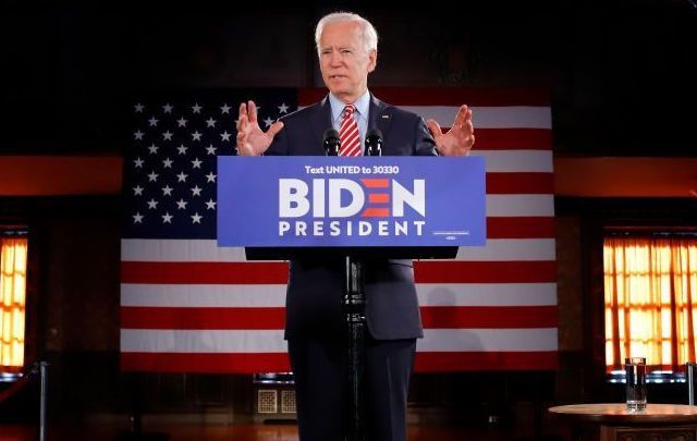 Former vice president and Democrat presidential hopeful Joe Biden.