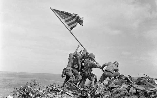 \"Raising the Flag on Iwo Jima.\"