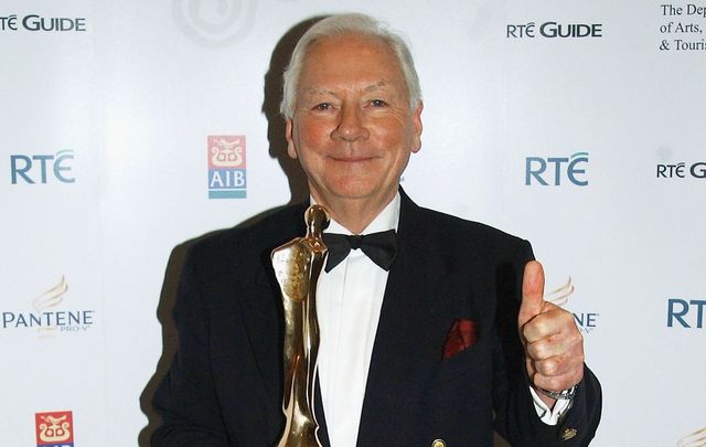 Beloved Irish broadcaster Gay Byrne, at the Irish Film and Television Awards. 