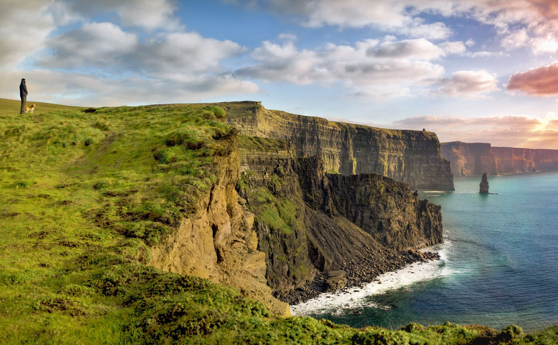 Is this Cliffs of Moher waterfall going up instead of down?