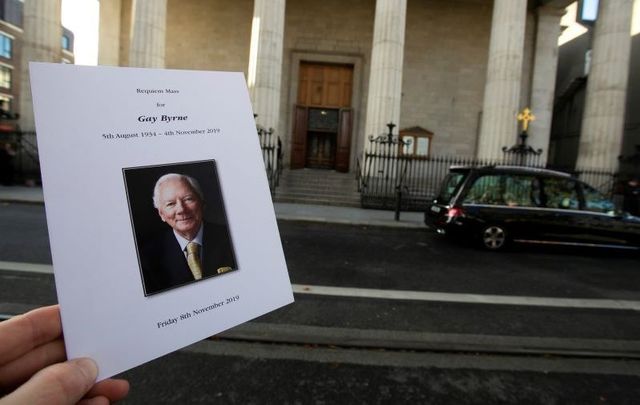 Gay Byrne\'s funeral was held in Dublin on Friday, November 8.
