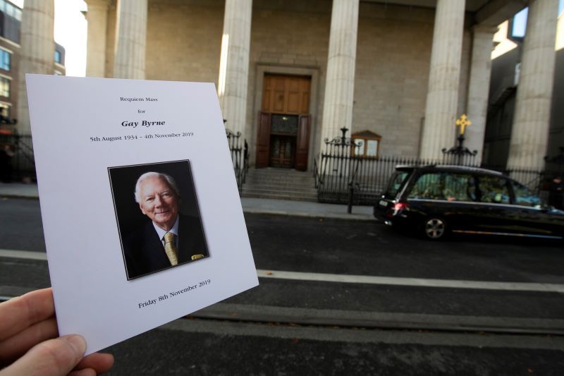 WATCH: Crowds turn out for Dublin funeral of Irish TV legend Gay Byrne