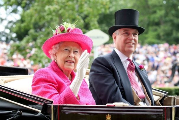 A prize Thanksgiving turkey! Prince Andrew\'s in the bad books with his Ma, Queen Elizabeth.