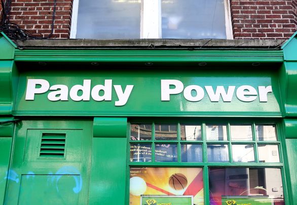 Paddy Powers bookmakers: The ads joked of 800 years of English rule in Ireland.