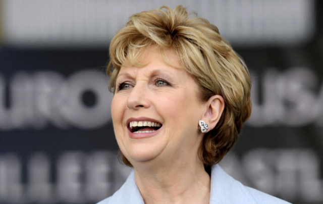 Irish President Mary McAleese looks on during the opening ceremony prior to the 2011 Solheim Cup at Killeen Castle Golf Club on September 22, 2011, in Dunshaughlin, County Meath, Ireland. 