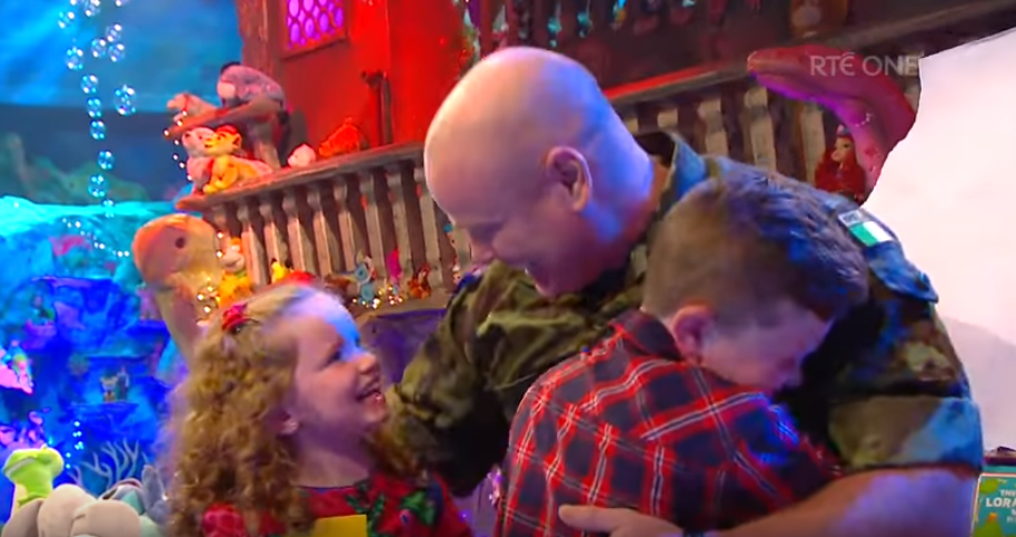 Irish soldier reunited with kids is our favorite Late Late Toy Show memory