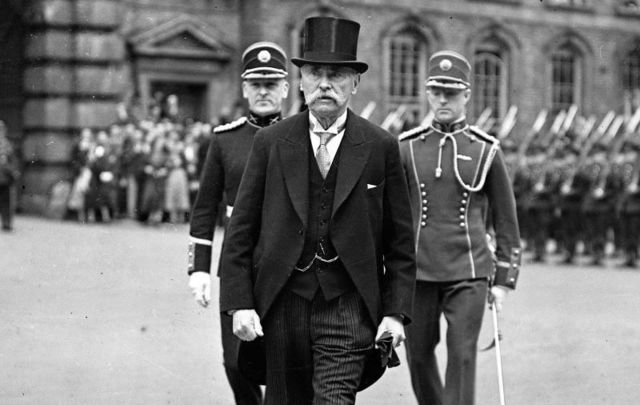 Dr Douglas Hyde after being sworn in as the nation\'s first President of Eire on June  25,1938