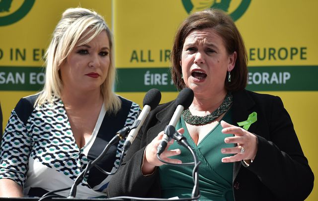 Sinn Féin Deputy Leader Michelle O\'Neill and Sinn Féin President Mary Lou McDonald. 