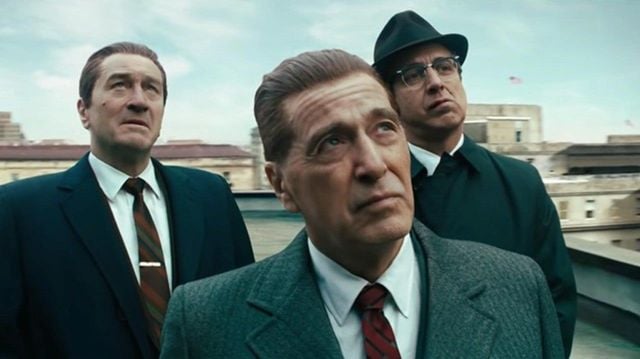 Robert DeNiro, Al Pacino, and Ray Ramano in The Irishman.