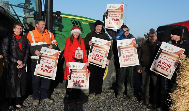 Farmers Protests over beef prices. 