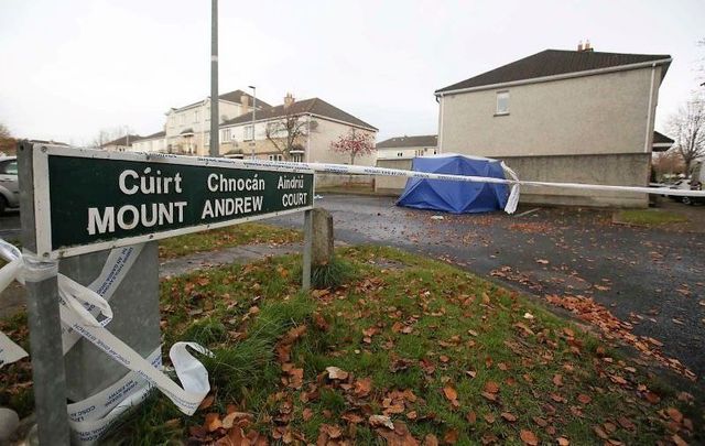 The scene where convicted criminal Wayne Whelan\'s body was discovered on November 18 in west Dublin.
