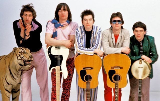 Bob Geldof, Garry Roberts, Johnnie Fingers, Gerry Cott and Pete Briquette of The Boomtown Rats.