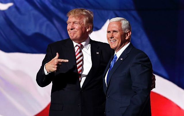 US President Donald Trump and Vice President Mike Pence.  