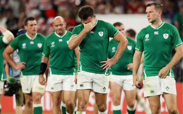 Ireland players after the Rugby World Cup 2019 Group A game between Japan and Ireland at Shizuoka Stadium Ecopa on September 28, 2019.