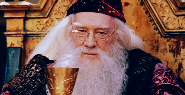 Limerick Hollywood star, Richard Harris as Prof Dumbledore in \"Harry Potter\".