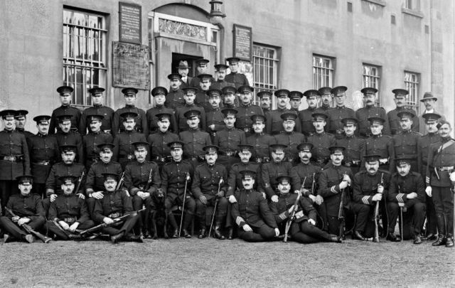 Group of RIC members with County Inspector Hetreed pictured in Waterford in November 1917