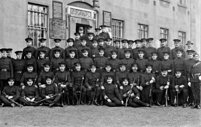 Group of RIC members with County Inspector Hetreed pictured in Waterford in November 1917