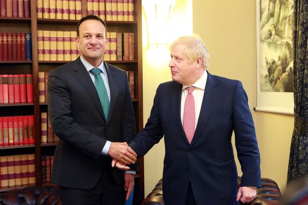 Taoiseach (Irish Prime Minister) Leo Varadkar and British Prime Minister Boris Johnson.