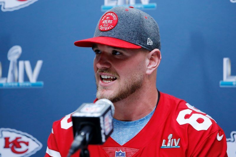 The Irish American playing for the San Francisco 49ers at Super Bowl LIV