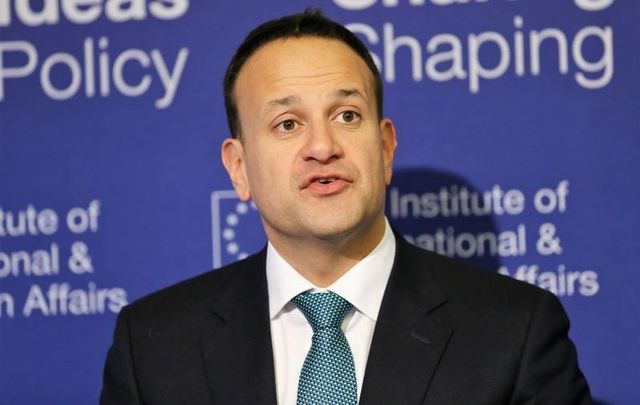 Taoiseach Leo Varadkar speaking at the Institute of International and European Affairs in Dublin on January 31, Brexit Day.