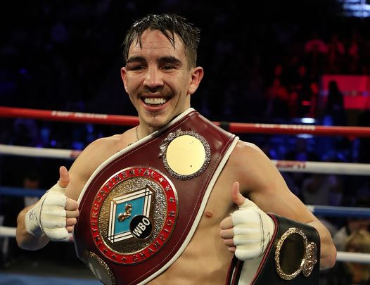 Michael Conlan celebrating a big win at Madison Sq Garden, NYC, in Dec 2019.