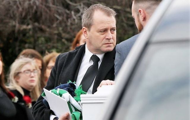 Andrew McGinley offered a heartbreaking eulogy at the funeral for his three children. 