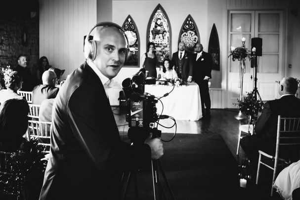 Director Alex Fegan filming The Irish Wedding documentary. 
