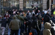 Violence erupts at Dublin anti-mask rally as right wingers and counter-protesters clash