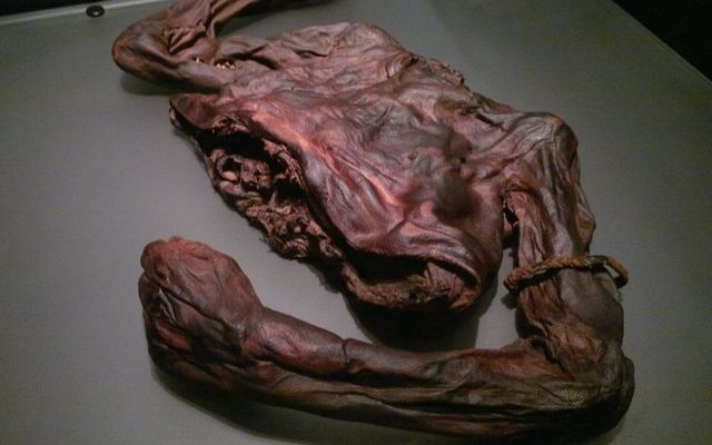 The Old Croghan Man was found decapitated and disemboweled. 