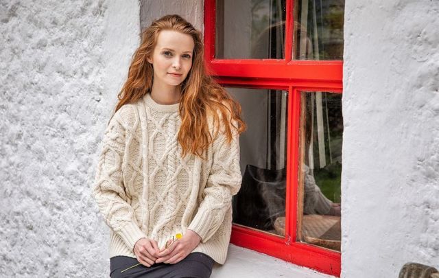 The Clifden Aran Sweater designed by Paul Costelloe for The Irish Store, based in Dublin.