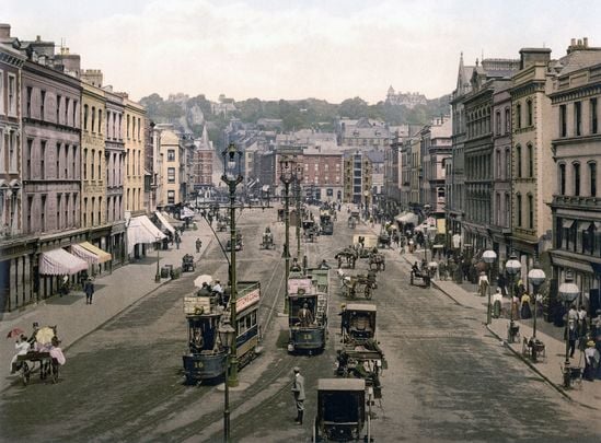 St. Patrick\'s Street, Cork city, c. 1900.