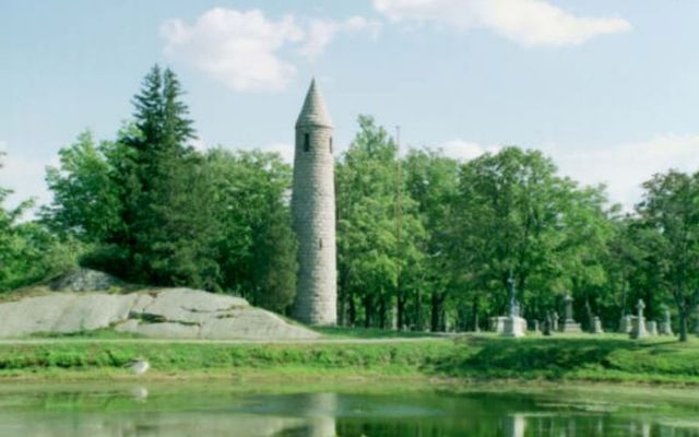 The Milford Round Tower stands as a memorial to Irish immigrants in Massachusetts. 