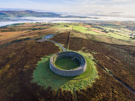 Grianán of Aileach, in Donegal, from the air! 