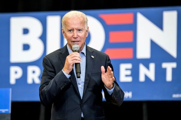 Joe Biden speaking at Dublin Castle, in 2016.