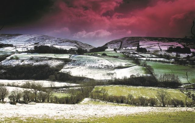 Barnes Gap in Co Tyrone during wintertime.