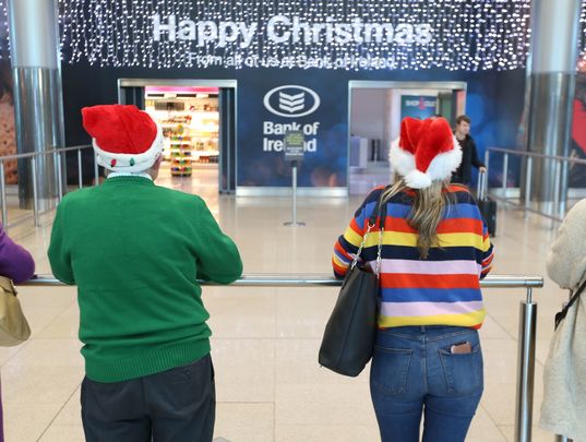 Christmas arrival scenes, like this one at Dublin Airport last year, could be nixed for 2020.