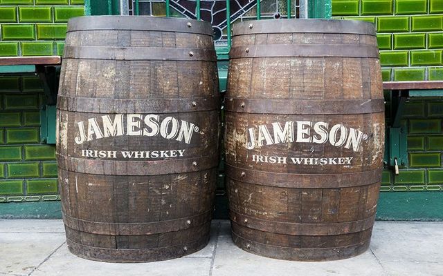 Jameson whiskey barrels.