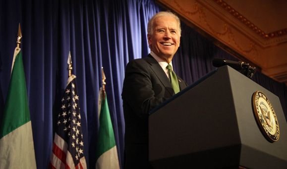 President-Elect Joe Biden receiving Irish America Magazine Hall of Fame Award in 2013