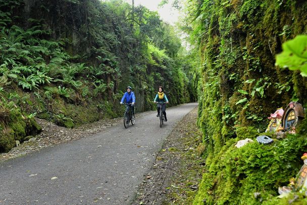 A boost for Kerry! Couple enjoying the hugely successful Waterford Greenway.