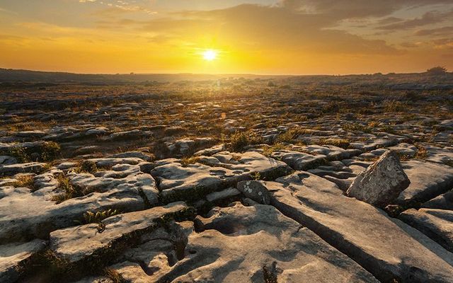 The Burren\'s karst landscapes are famous all over the world. 