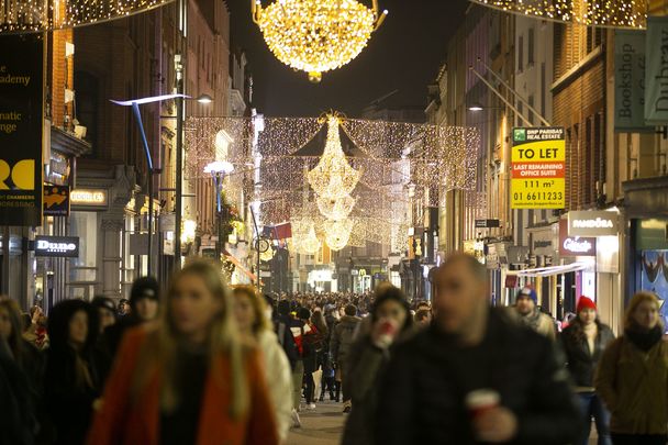 The Christmas lights on Grafton Street. 